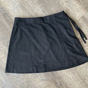 Zara suede black mini skirt